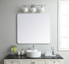 Elegant Decor MR803640WH Soft corner metal rectangular mirror 36x40 inch in White