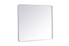 Elegant Decor MR803640WH Soft corner metal rectangular mirror 36x40 inch in White