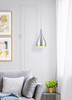 Living District LDPG2001BN Nora 1 Light Burnished nickel plug-in pendant