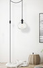 Living District LDPG2245BK Destry 1 Light Black plug-in Pendant With Clear Glass