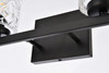 Living Disrict LD7028W32BK Cassie 4 lights bath sconce in black with clear shade