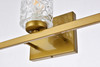 Living Disrict LD7029W41BR Cassie 5 lights bath sconce in brass with clear shade