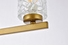 Living Disrict LD7029W41BR Cassie 5 lights bath sconce in brass with clear shade