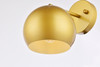 Living District LD2355BR Othello 1 light brass wall sconce