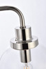 Living Disrict LD7033W19PN Hanson 2 lights bath sconce in polish nickel with clear shade