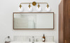 Living Disrict LD7037W38BR Hanson 4 lights bath sconce in brass with clear shade