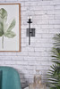 Living District LD2359BK Neri 1 light black and clear glass wall sconce