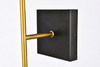 Living District LD2357BKR Neri 2 lights black and brass and clear glass wall sconce