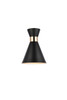Living District LD2353BK Halycon 6 inch black wall sconce