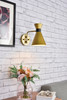 Living District LD2353BR Halycon 6 inch light brass wall sconce