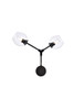 Elegant Lighting 1712W26BK Cavoli 2 lights black wall sconce