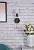 Living District LD2356BKR Keely 1 light black and brass wall sconce