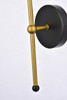 Living District LD2356BKR Keely 1 light black and brass wall sconce