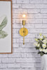 Living District LD2356BR Keely 1 light brass wall sconce