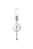 Living District LD2356C Keely 1 light chrome wall sconce