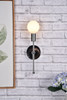 Living District LD2356C Keely 1 light chrome wall sconce