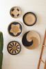 KALALOU CCH1167 SET OF FIVE ROUND SEAGRASS PLATTERS - ONE EACH