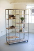 KALALOU CQ7451 RECYCLED WOOD AND METAL ADJUSTABLE SHELVING UNIT