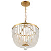 CRYSTORAMA 604-GA Rylee 4 Light Antique Gold Chandelier