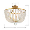 CRYSTORAMA 604-GA_CEILING Rylee 4 Light Antique Gold Ceiling Mount