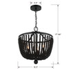 CRYSTORAMA 604-MK Rylee 4 Light Matte Black Chandelier