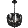 CRYSTORAMA 604-MK Rylee 4 Light Matte Black Chandelier