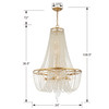 CRYSTORAMA ARC-1917-GA-CL-MWP Arcadia 9 Light Antique Gold Chandelier