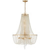 CRYSTORAMA ARC-1917-GA-CL-MWP Arcadia 9 Light Antique Gold Chandelier