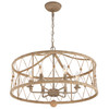 CRYSTORAMA BRX-B7906-BS Brixton 6 Light Burnished Silver Chandelier