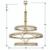 CRYSTORAMA CLO-8000-AG Clover 24 Light Aged Brass Chandelier