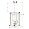 CRYSTORAMA DEV-B8004-PN Libby Langdon for Crystorama Devon 4 Light Polished Nickel Lantern