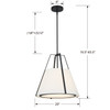 CRYSTORAMA FUL-904-BK Fulton 3 Light Black Pendant