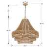 CRYSTORAMA SIL-B6006-BS Silas 6 Light Burnished Silver Chandelier