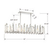 CRYSTORAMA WAT-B2006-PN Watson 6 Light Polished Nickel Linear Chandelier