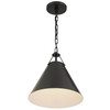 CRYSTORAMA XAV-B8301-MK Xavier 1 Light Matte Black Pendant