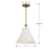 CRYSTORAMA XAV-B8301-VG Xavier 1 Light Vibrant Gold Pendant