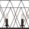 CRYSTORAMA ZUC-A9037-EB-GA Zucca 6 Light English Bronze & Antique Gold Linear Chandelier