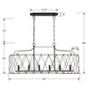 CRYSTORAMA ZUC-A9037-EB-GA Zucca 6 Light English Bronze & Antique Gold Linear Chandelier