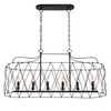 CRYSTORAMA ZUC-A9037-EB-GA Zucca 6 Light English Bronze & Antique Gold Linear Chandelier