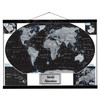 REPLOGLE 75000 CANVAS BLACK & WHITE WORLD MAP 42x30