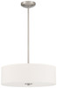 ACCESS LIGHTING 64065LEDDLP-BS/WH 3 Light Pendant Brushed Steel
