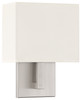 ACCESS LIGHTING 64061LEDDLP-BS/WH 1 Light Wall Sconce Brushed Steel