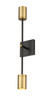 Z-LITE 814-2S-MB-OBR 2 Light Wall Sconce ,Matte Black + Olde Brass