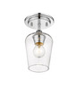 Z-LITE 473F1-CH 1 Light Flush Mount ,Chrome