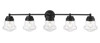 Z-LITE 736-5V-MB 5 Light Vanity ,Matte Black