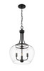 Z-LITE 473P16-MB 3 Light Pendant ,Matte Black