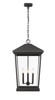 Z-LITE 568CHXXL-BK 4 Light Outdoor Chain Mount Ceiling Fixture ,Black