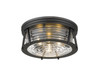 Z-LITE 491F3-MB 3 Light Flush Mount ,Matte Black