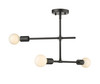 Z-LITE 731-3SF-MB 3 Light Semi Flush Mount ,Matte Black