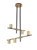 Z-LITE 814-5MB-OBR 5 Light Chandelier ,Matte Black + Olde Brass
